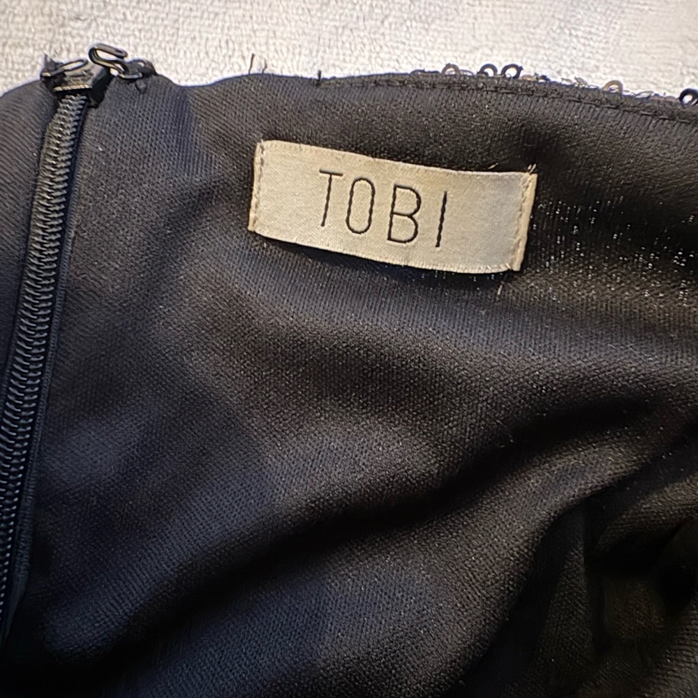 Tobi Black Strapless Sequin Mini Dress | Party | Glam | Birthday | Bachelorette - Picture 3 of 15